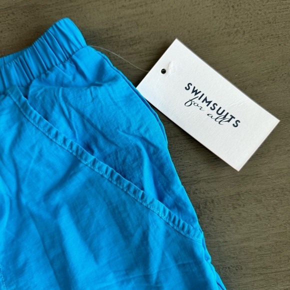 NWT Swimsuits For All Blue Basic Classic Swimsuit Trunks Shorts 30 - Picture 5 of 6